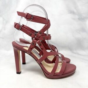 NEW Jimmy Choo Monica 100 Harness Leather Platform Sandal Heels Sexy Designer 35